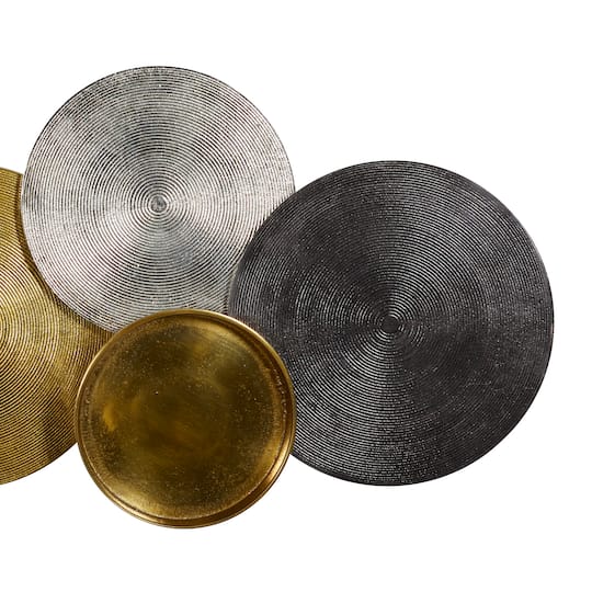 Gold, Silver & Gray Aluminum Wall Décor